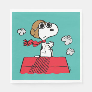 Jordnötter   Snoopy flygande Ace Pappersservett
