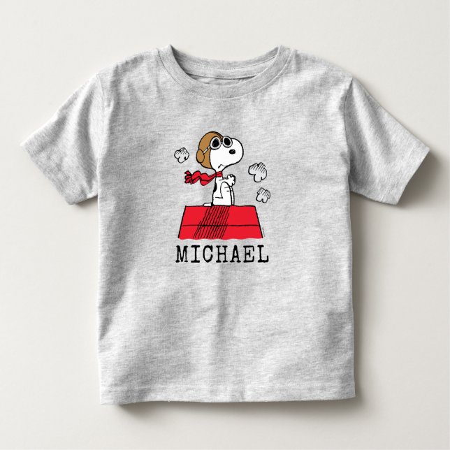 Jordnötter | Snoopy flygande Ace T Shirt (Framsida)