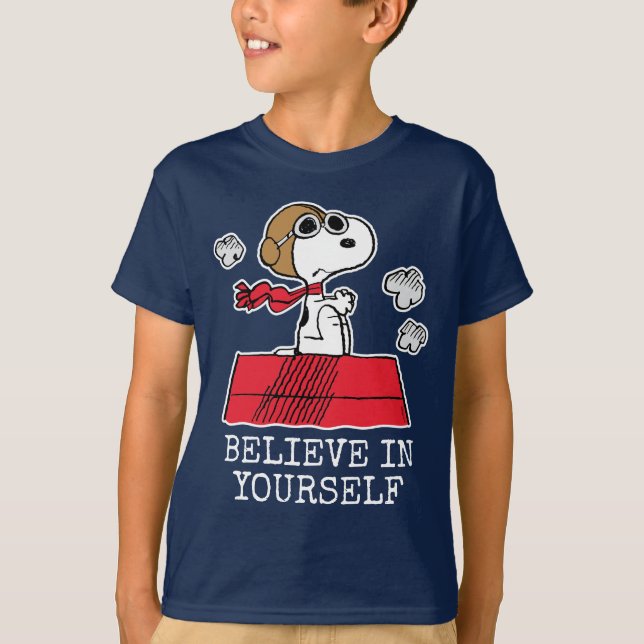 Jordnötter | Snoopy flygande Ace T Shirt (Framsida)
