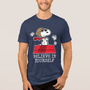 Jordnötter Snoopy flygande Ace T Shirt
