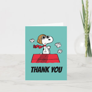 Jordnötter   Snoopy flygande Ace Tack Kort