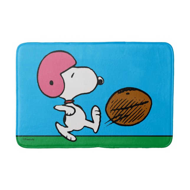 Jordnötter | Snoopy Football Kicker Badrumsmatta (Framsidan)