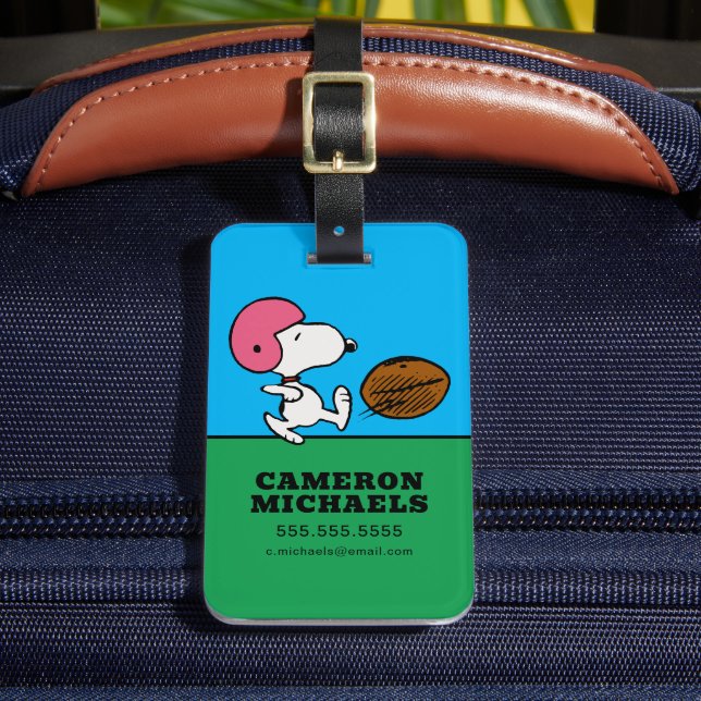 Jordnötter | Snoopy Football Kicker Bagagebricka (Framsida Insitu 2)