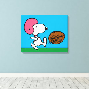 Jordnötter Snoopy Football Kicker Canvastryck