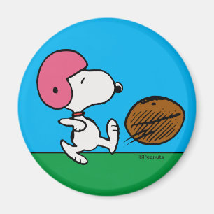 Jordnötter Snoopy Football Kicker Magnet