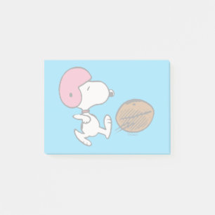 Jordnötter   Snoopy Football Kicker Post-it Block