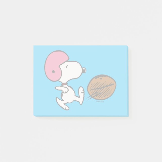 Jordnötter | Snoopy Football Kicker Post-it Block (Framsida)