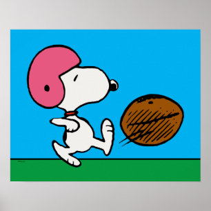 Jordnötter   Snoopy Football Kicker Poster