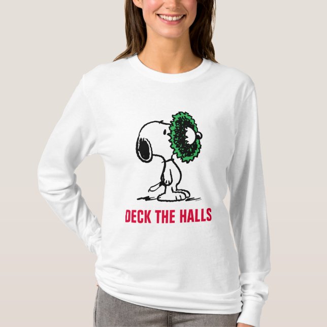 Jordnötter | Snoopy för Helgdagarna T Shirt (Framsida)