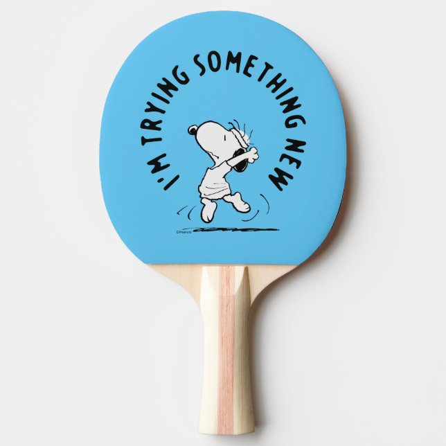 Jordnötter | Snoopy försöker med något nytt Pingisracket (Framsidan)