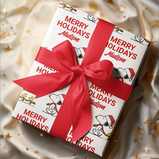 Jordnötter | Snoopy & Friends Winter | Lägg till d Presentpapper (Wrapped gift)