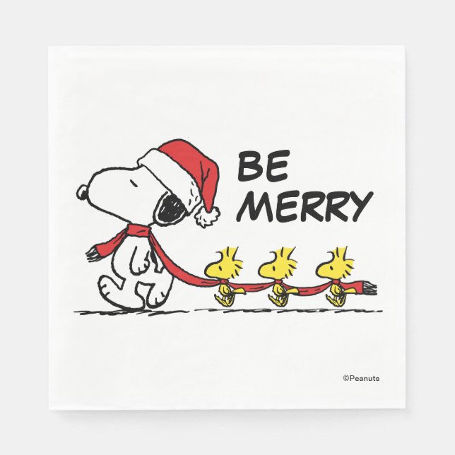 Jordnötter | Snoopy & Friends Winter Scarf Pappersservett (Framsidan)