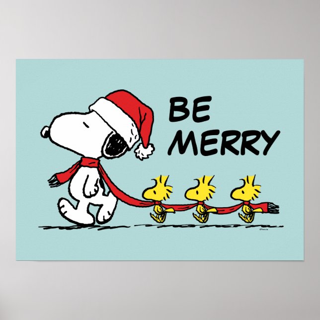 Jordnötter | Snoopy & Friends Winter Scarf Poster (Framsidan)