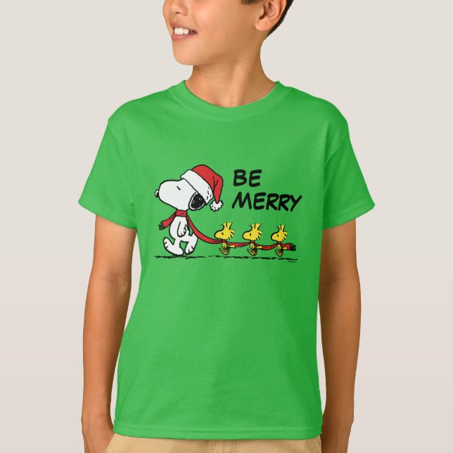 Jordnötter | Snoopy & Friends Winter Scarf T Shirt (Framsida)