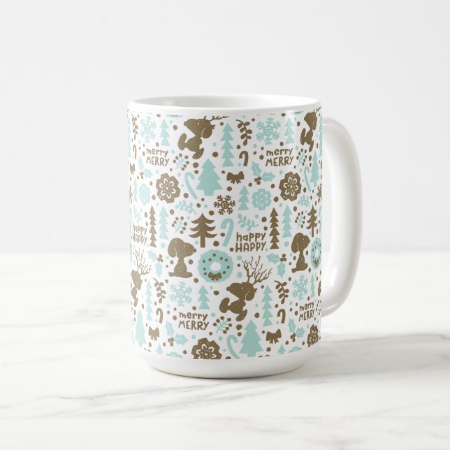 Jordnötter | Snoopy Frosty Mönster Kaffemugg (Framsida höger)