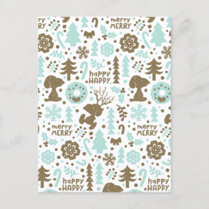 Jordnötter   Snoopy Frosty Mönster Vykort