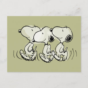 Jordnötter Snoopy går stolt Vykort