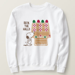 Jordnötter   Snoopy Gingerbröd House Lång Ärmad Tröja