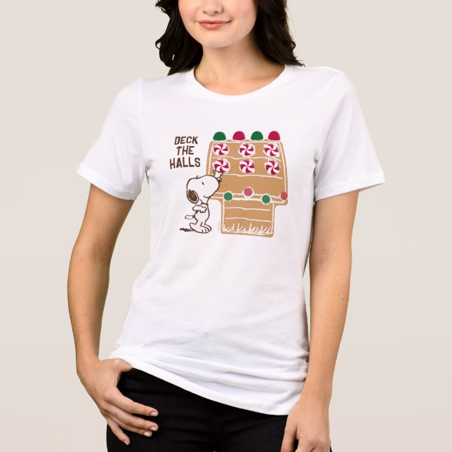 Jordnötter | Snoopy Gingerbröd House T Shirt (Framsida)