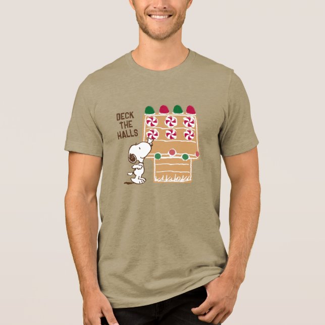 Jordnötter | Snoopy Gingerbröd House T Shirt (Framsida)