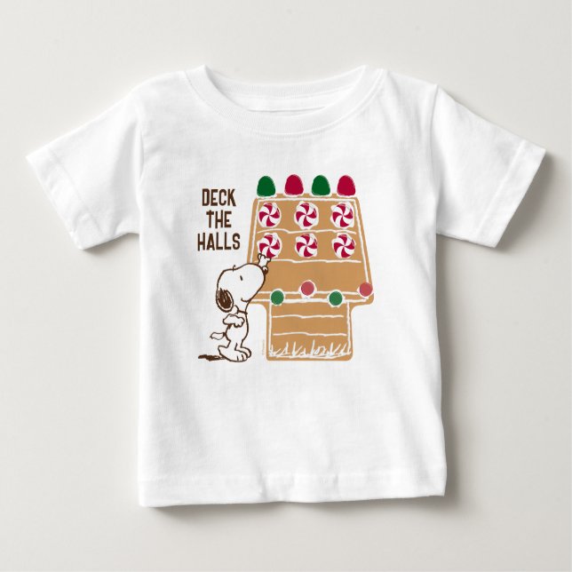 Jordnötter | Snoopy Gingerbröd House T Shirt (Framsida)