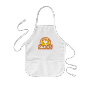 Jordnötter Snoopy Glöm inte Snacks Barnförkläde