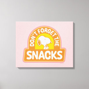 Jordnötter Snoopy Glöm inte Snacks Canvastryck