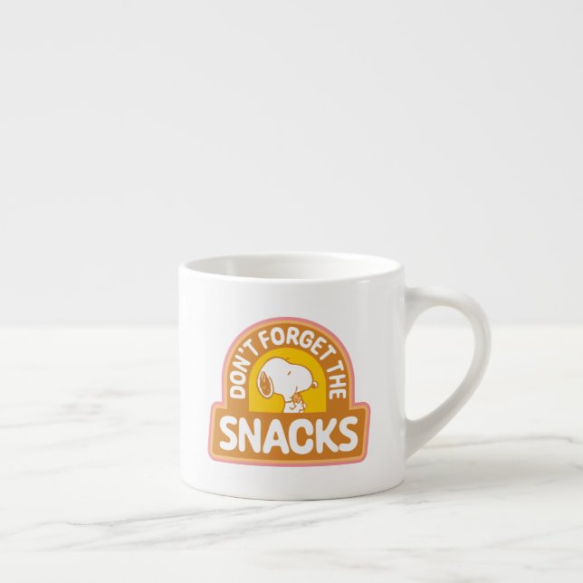 Jordnötter | Snoopy Glöm inte Snacks Espressomugg (Höger)