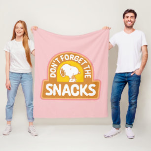 Jordnötter   Snoopy Glöm inte Snacks Fleecefilt