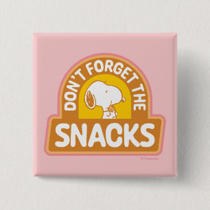 Jordnötter Snoopy Glöm inte Snacks Knapp
