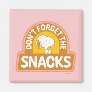 Jordnötter   Snoopy Glöm inte Snacks Magnet
