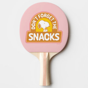 Jordnötter   Snoopy Glöm inte Snacks Pingisracket