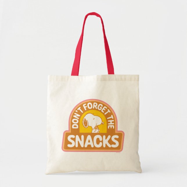 Jordnötter | Snoopy Glöm inte Snacks Tygkasse (Framsidan)