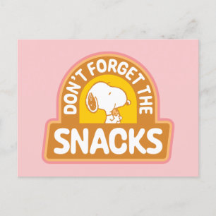 Jordnötter   Snoopy Glöm inte Snacks Vykort