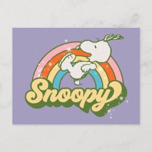 Jordnötter Snoopy Gnistrande Regnbåge Vykort