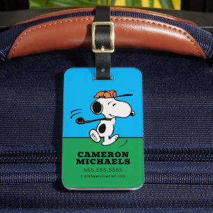 Jordnötter Snoopy Golf Swing Bagagebricka