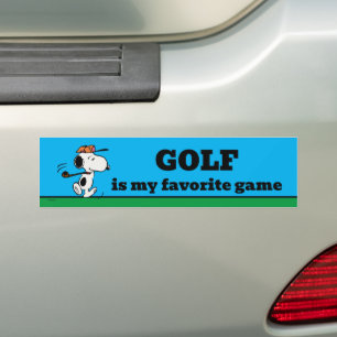 Jordnötter Snoopy Golf Swing Bildekal