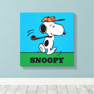 Jordnötter Snoopy Golf Swing Canvastryck