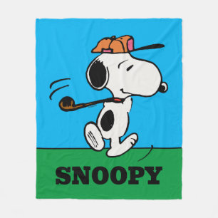 Jordnötter Snoopy Golf Swing Fleecefilt
