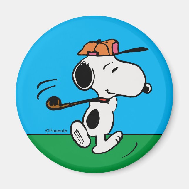 Jordnötter | Snoopy Golf Swing Magnet (Framsidan)