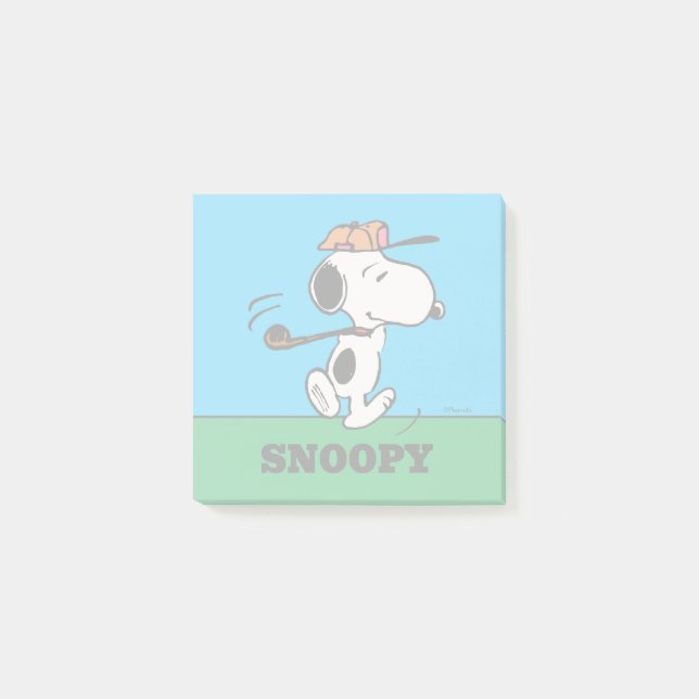 Jordnötter | Snoopy Golf Swing Post-it Block (Framsida)