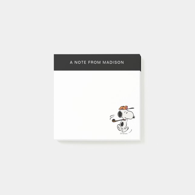 Jordnötter | Snoopy Golf Swing Post-it Block (Framsida)