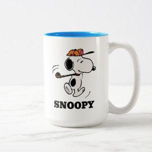 Jordnötter Snoopy Golf Swing Två-Tonad Mugg
