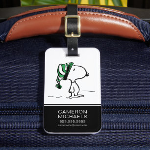 Jordnötter   Snoopy Grönt Snö Cap Bagagebricka