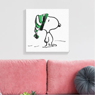 Jordnötter Snoopy Grönt Snö Cap Canvastryck