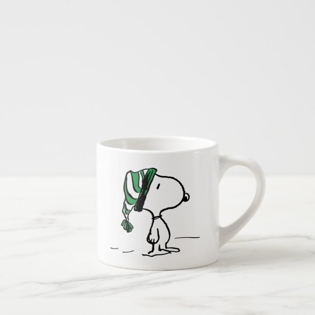 Jordnötter | Snoopy Grönt Snö Cap Espressomugg (Höger)