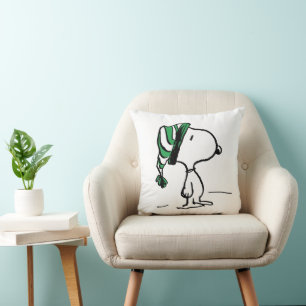 Jordnötter   Snoopy Grönt Snö Cap Kudde