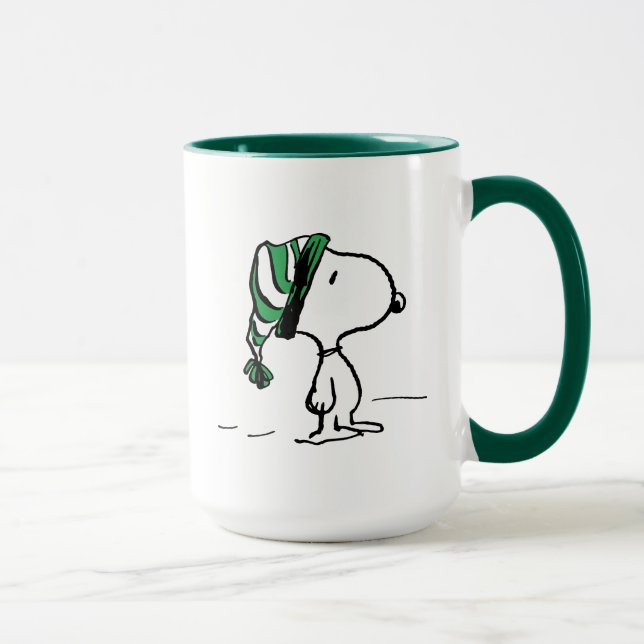 Jordnötter | Snoopy Grönt Snö Cap Mugg (Höger)