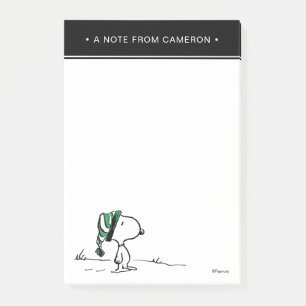 Jordnötter Snoopy Grönt Snö Cap Post-it Block