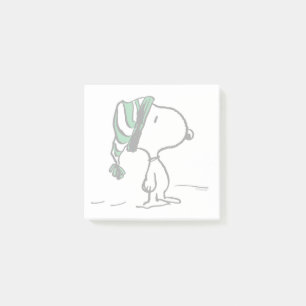 Jordnötter Snoopy Grönt Snö Cap Post-it Block